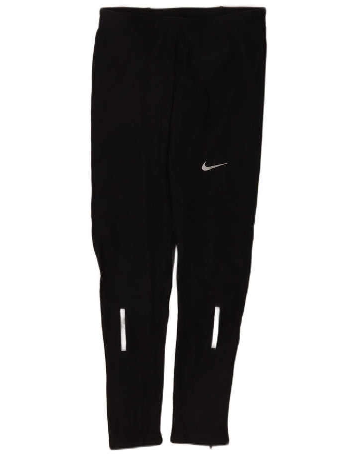 Женские леггинсы Nike Dri Fit UK 12, средний черный полиэстер