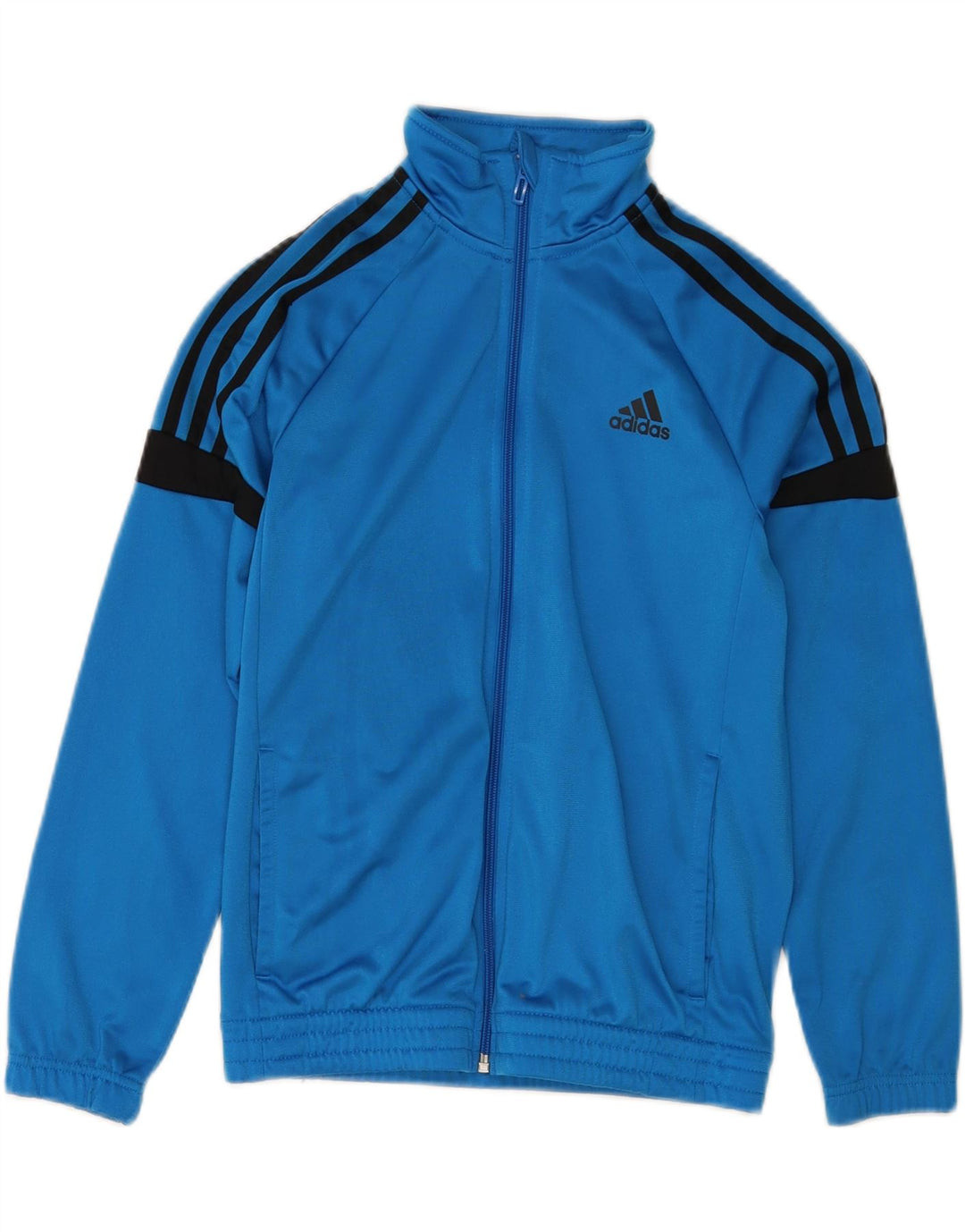Спортивный костюм Adidas для мальчиков 11–12 лет, синяя полиэстер с цветными блоками