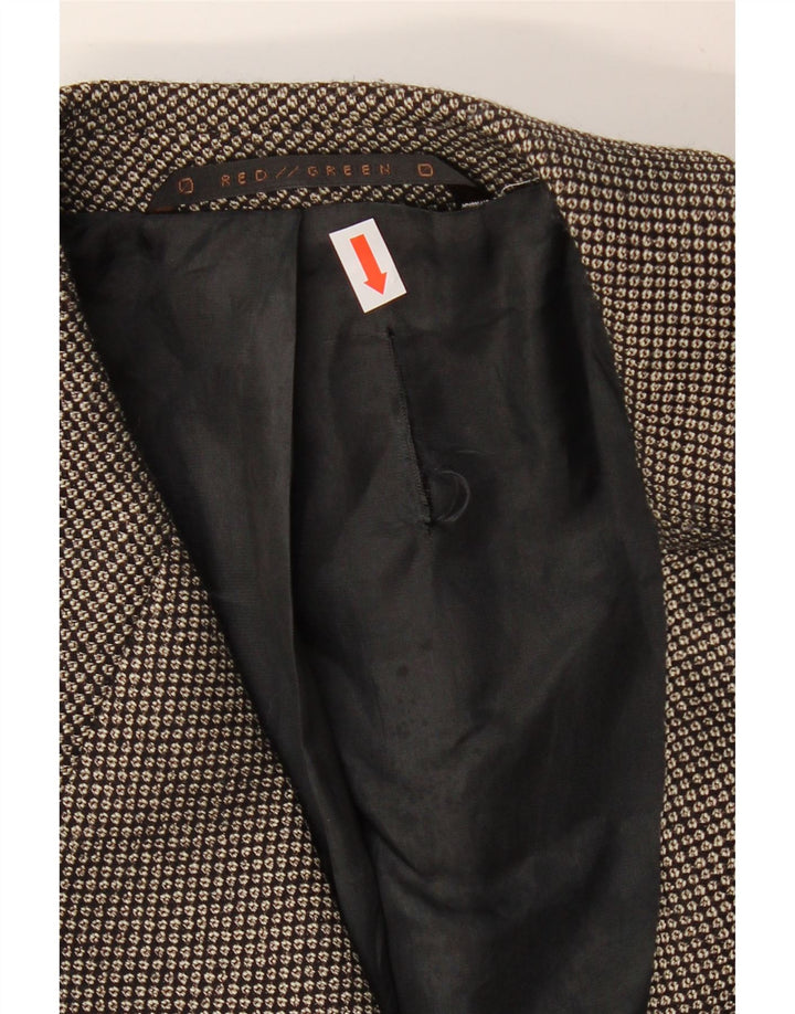 REDGREEN Мужской пиджак на 3 пуговицах EU 50, большой серый пятнистый шерстяной пиджак