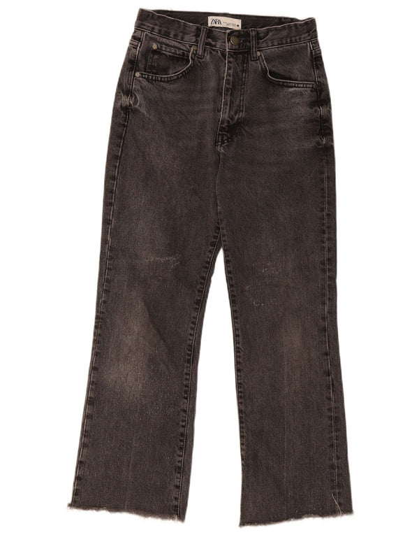 Женские прямые джинсы Zara EU 34 2XS W24 L26 серые