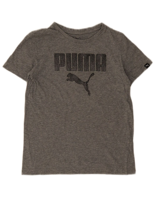 Футболка с рисунком Puma для мальчиков 11-12 лет, серая