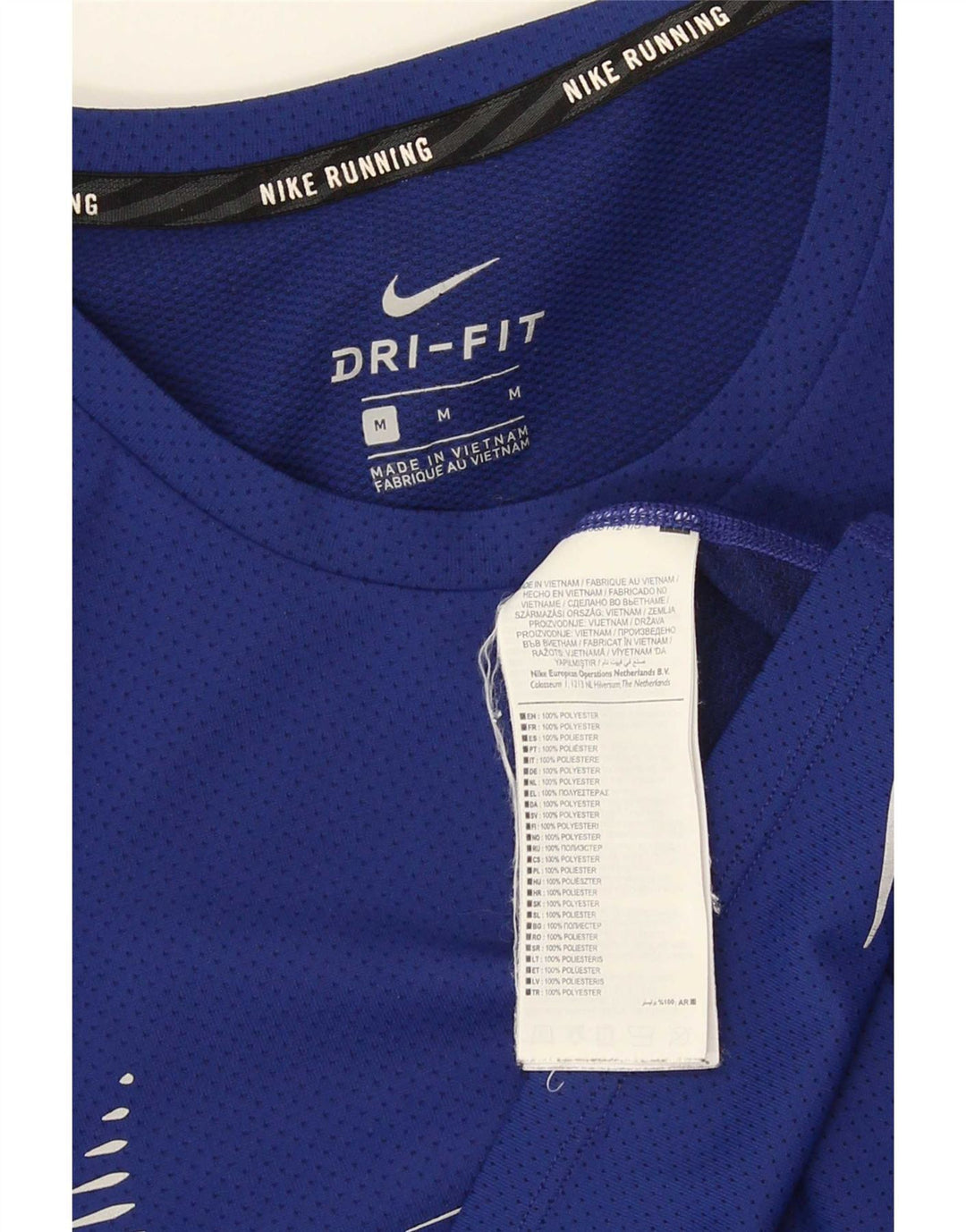 Мужская футболка Nike Dri Fit с графикой, верх, средний синий полиэстер