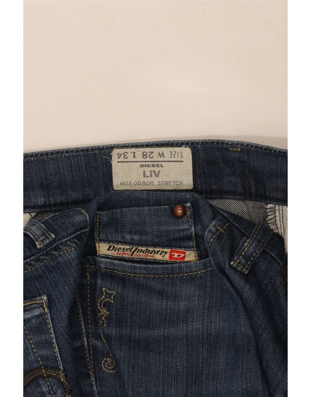 Женские джинсы DIESEL Liv Slim W28 L30, синие, хлопок