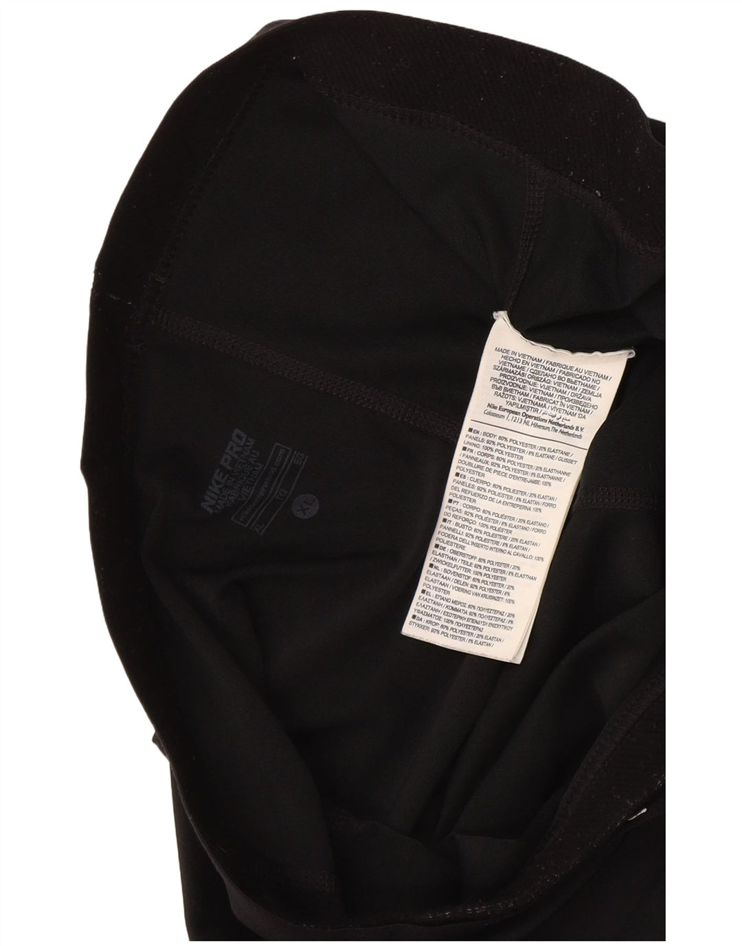 Женские леггинсы-капри с рисунком Nike Dri Fit UK 18 XL, черный полиэстер