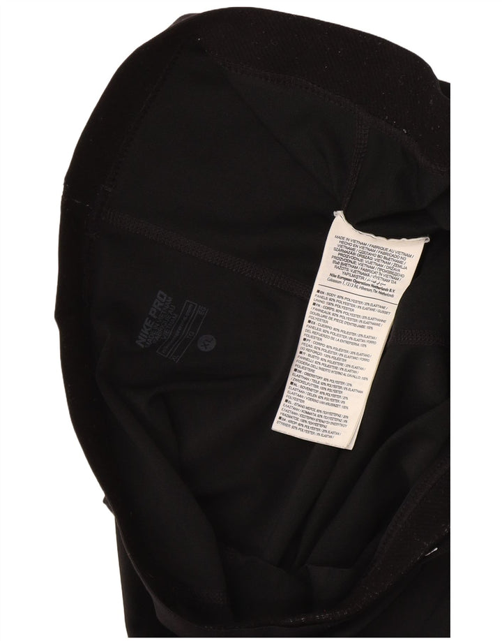 Женские леггинсы-капри с рисунком Nike Dri Fit UK 18 XL, черный полиэстер