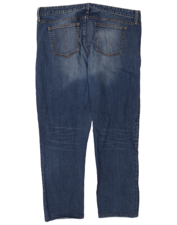 Женские высокие прямые джинсы Gap UK 18 XL W34 L30 синие, хлопок