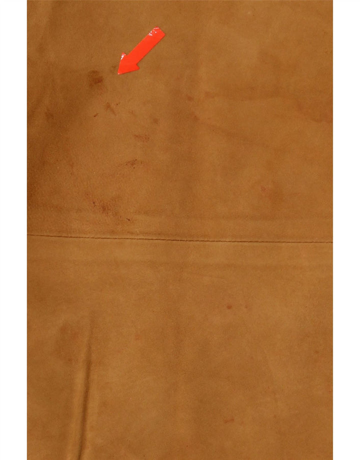 CONBIPEL Womens Suede Skirt IT 48 XL W32 L27 Brown Leather Vintage Conbipel and Second-Hand Conbipel from Messina Hembry 