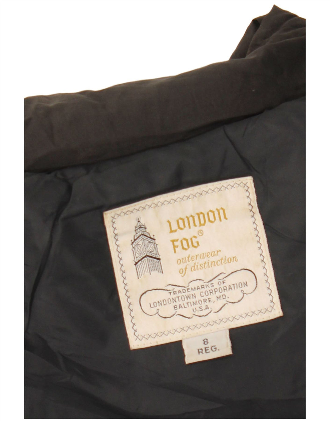 Женское пуховик LONDON FOG US 8, средний черный
