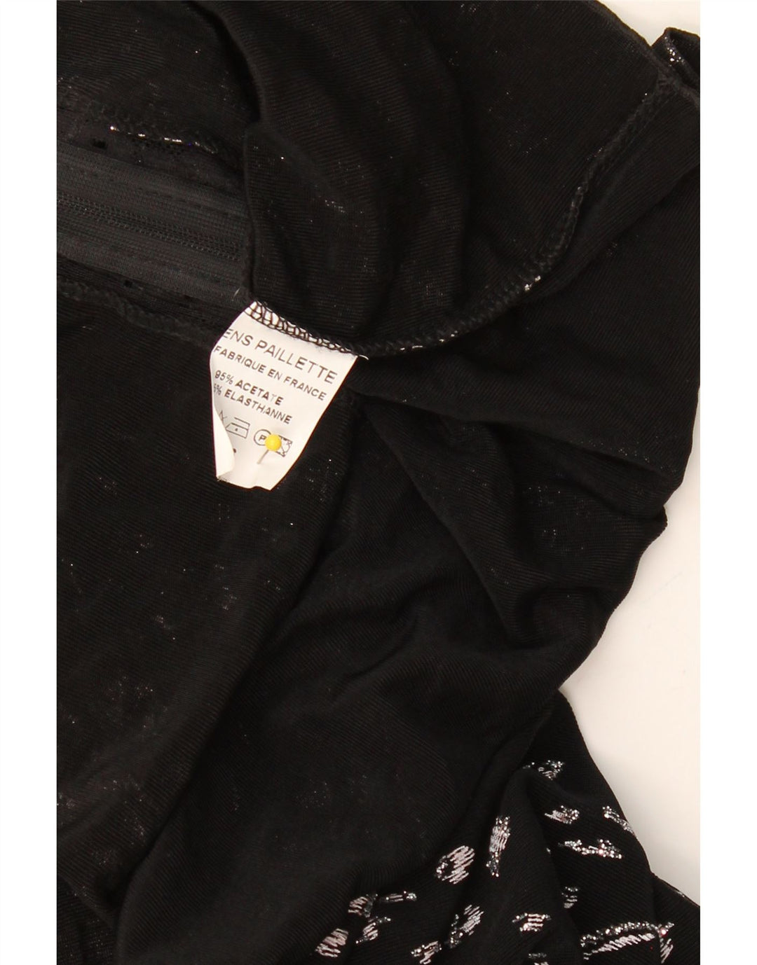 VINTAGE Womens Abstract Pattern Shirt Blouse UK 14 Medium Black Acetate Vintage Vintage and Second-Hand Vintage from Messina Hembry 