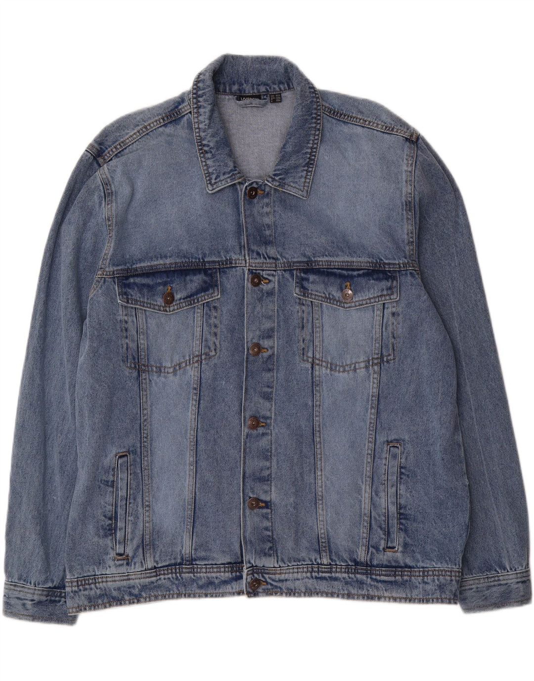 Мужская джинсовая куртка LIVERGY UK 46 3XL, синяя, хлопок