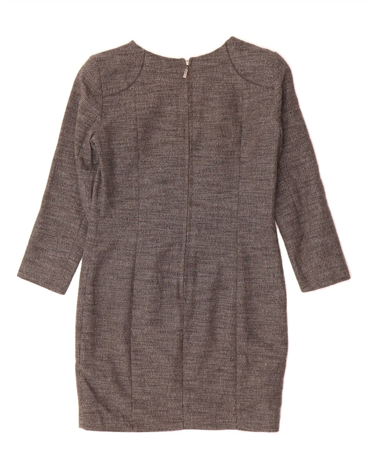 MASSIMO DUTTI Womens 3/4 Sleeve Sheath Dress EU 38 Small Grey Cotton Vintage Massimo Dutti and Second-Hand Massimo Dutti from Messina Hembry 