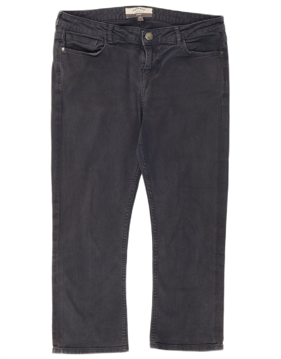 Женские укороченные джинсы Fat Face UK 12, средние W32 L22, серый хлопок