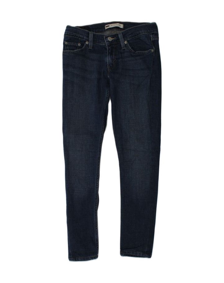 LEVI'S Girls Super Low Slim Jeans 7-8 Years W27 L25 Navy Blue Cotton | Vintage Levi's | Thrift | Second-Hand Levi's | Used Clothing | Messina Hembry 