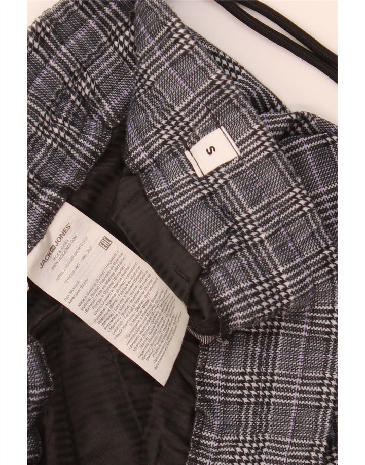 Мужские шорты чинос Jack & Jones, маленькие, серые, полиэстер в клетку W29
