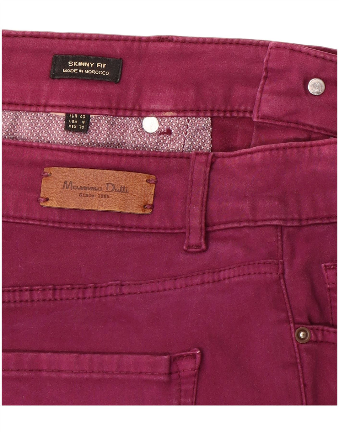 Женские джинсы скинни Massimo Dutti EU 40 Medium W30 L30 Фиолетовые