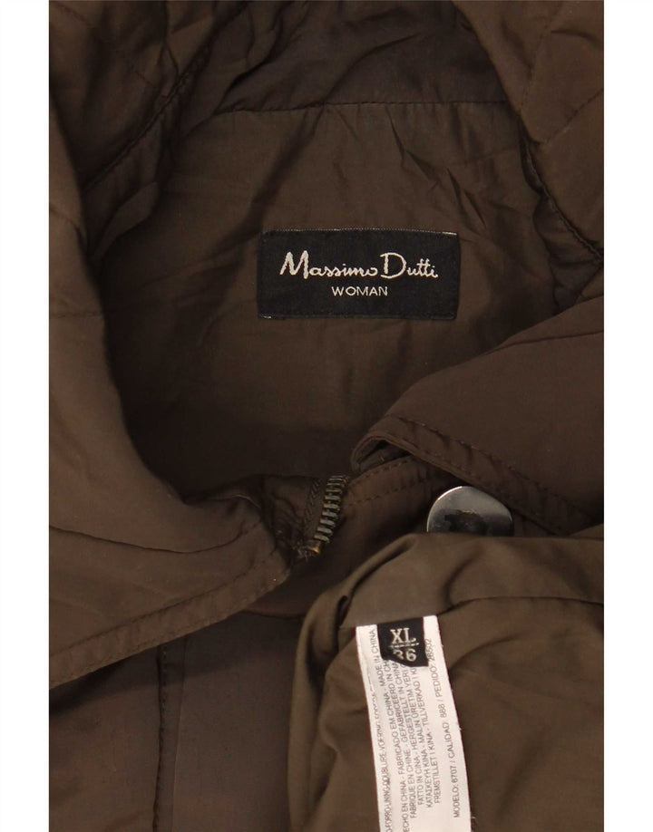 Женская куртка Massimo Dutti UK 18 XL, полиэстер цвета хаки