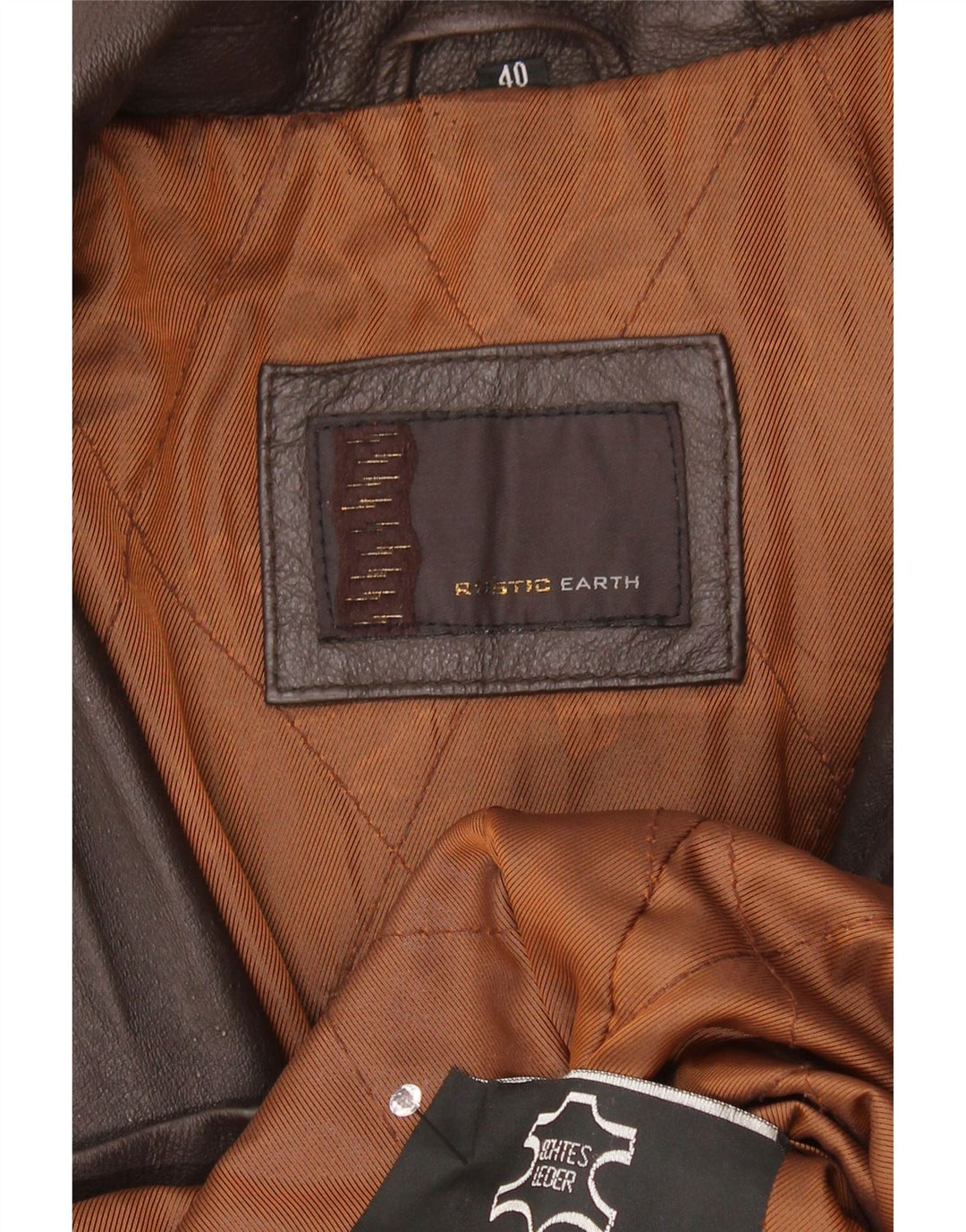 Винтажная мужская кожаная куртка UK 40, большая коричневая кожа
