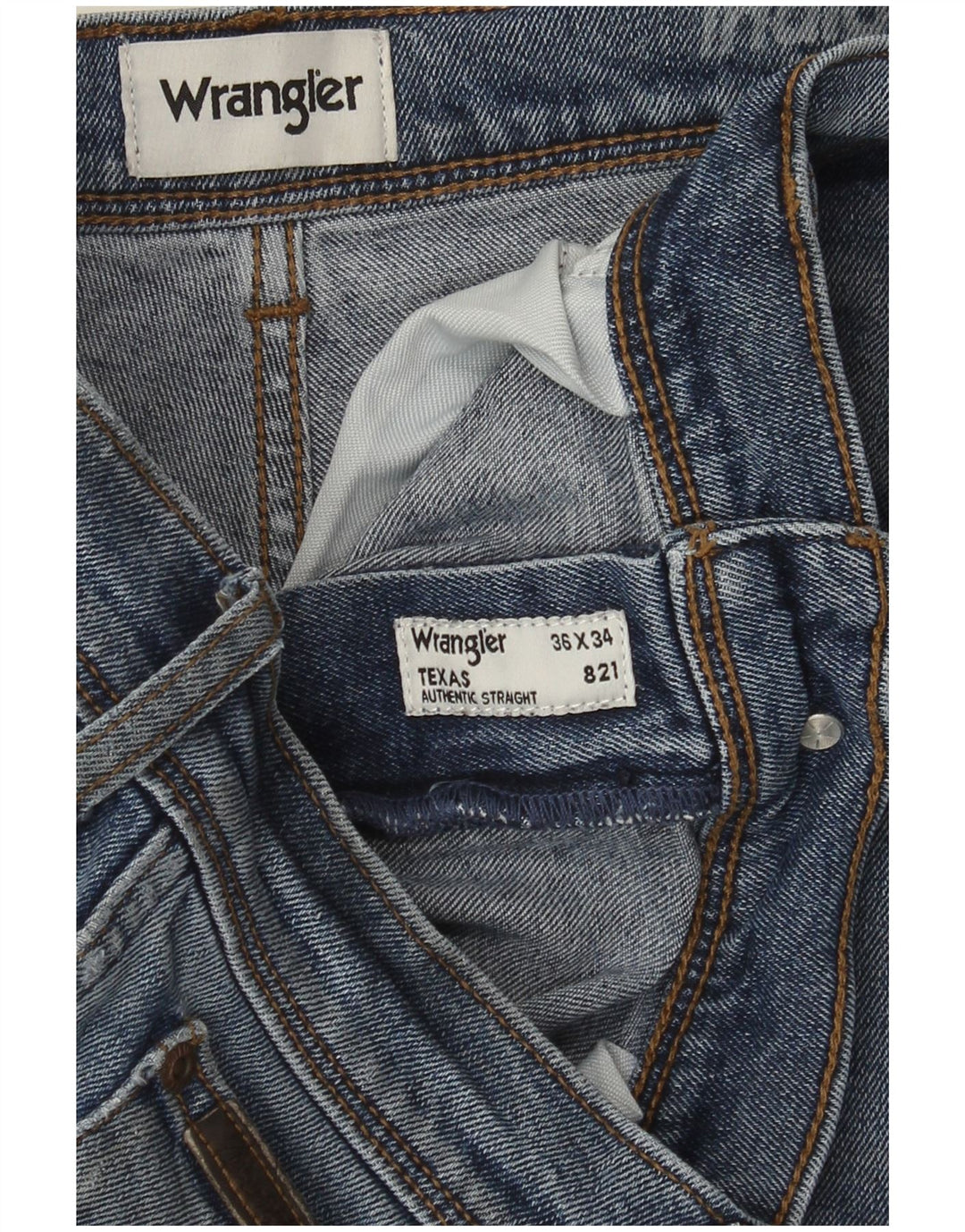 Мужские прямые джинсы Wrangler Texas W36 L32 синие