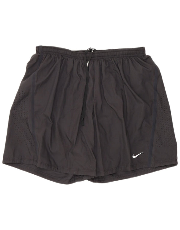 Женские спортивные шорты Nike Dri Fit, большие черные, из полиэстера