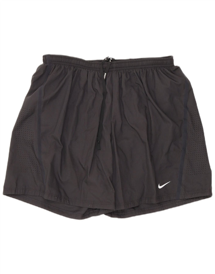Женские спортивные шорты Nike Dri Fit, большие черные, из полиэстера