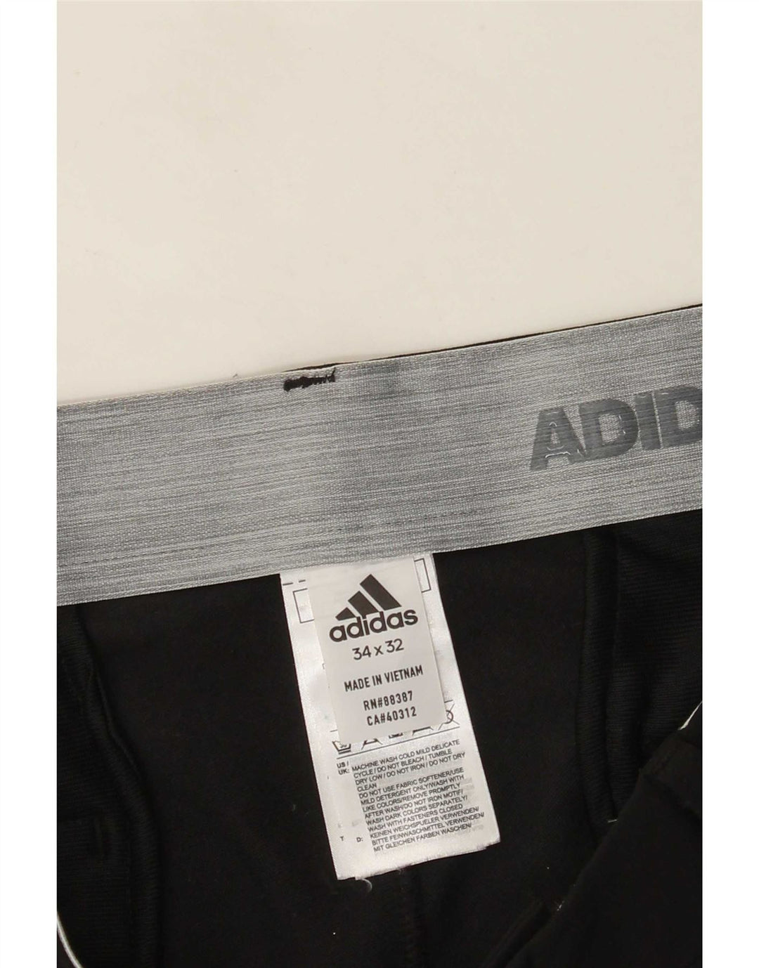 Мужские прямые брюки чинос Adidas W34 L32, черный полиэстер
