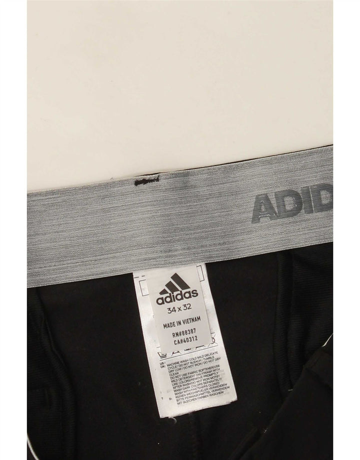 Мужские прямые брюки чинос Adidas W34 L32, черный полиэстер