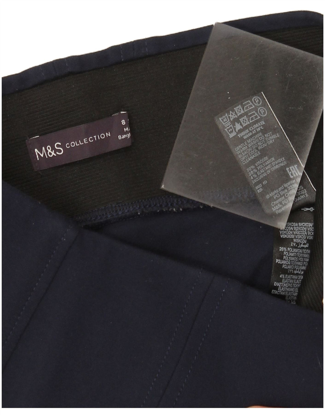 Женские леггинсы Marks & Spencer UK 8, маленькие, темно-синие, вискоза