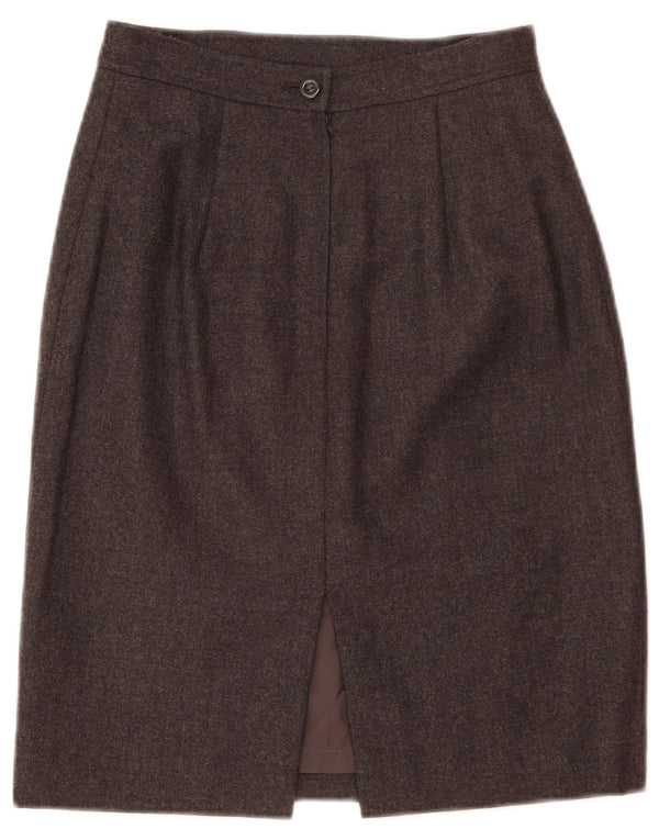 UNGARO Женская прямая юбка IT 40 Small W26 Grey Cupro