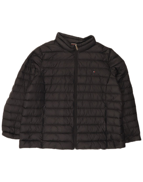 Женская стеганая куртка Tommy Hilfiger UK 20 2XL черная из полиамида