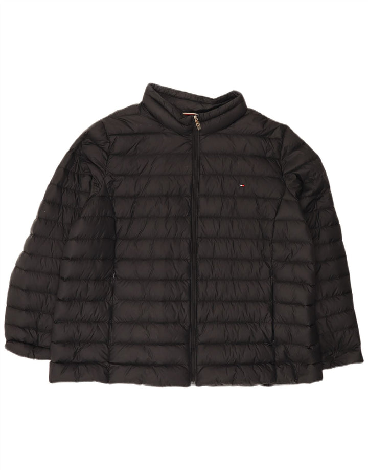 Женская стеганая куртка Tommy Hilfiger UK 20 2XL черная из полиамида