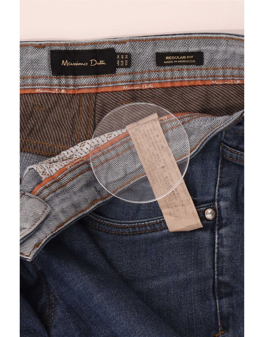 Женские прямые джинсы Massimo Dutti стандартного кроя EU 44, большие W34 L28, синие