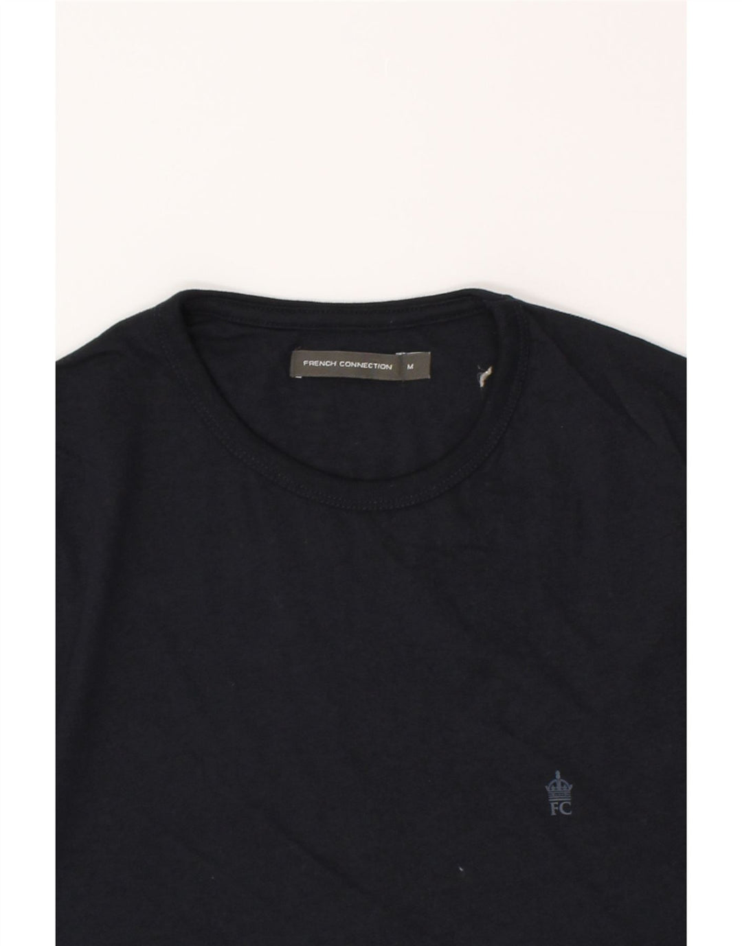 FRENCH CONNECTION Mens T-Shirt Top Medium Navy Blue Cotton Vintage French Connection and Second-Hand French Connection from Messina Hembry 