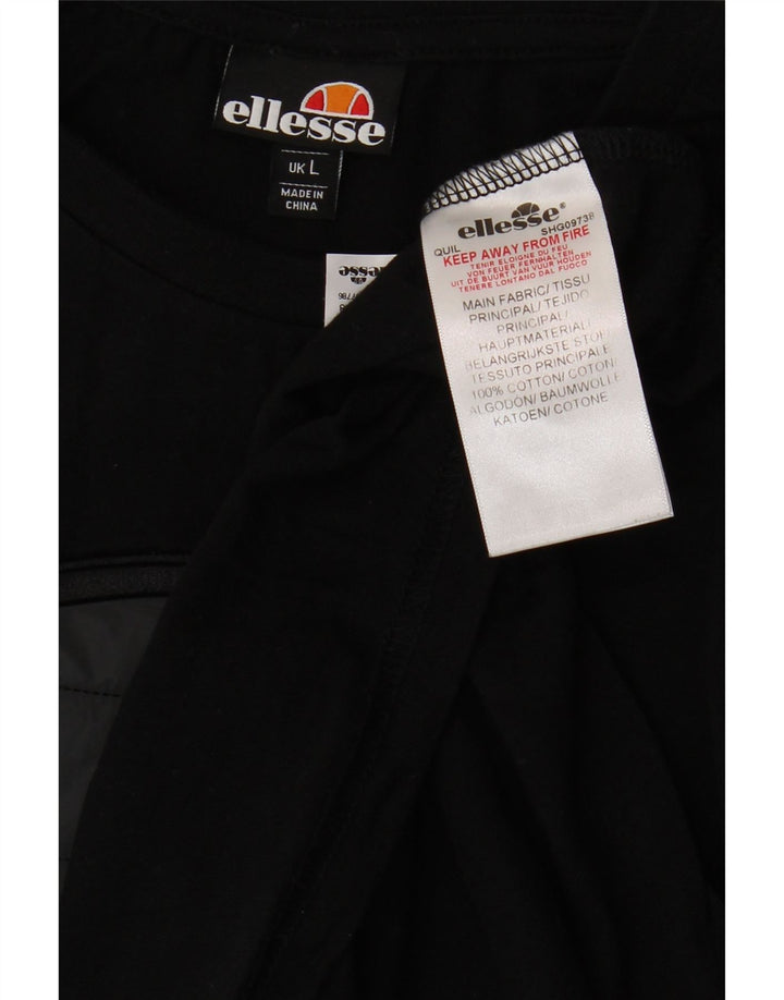 Мужская футболка Ellesse с рисунком, большой черный хлопок