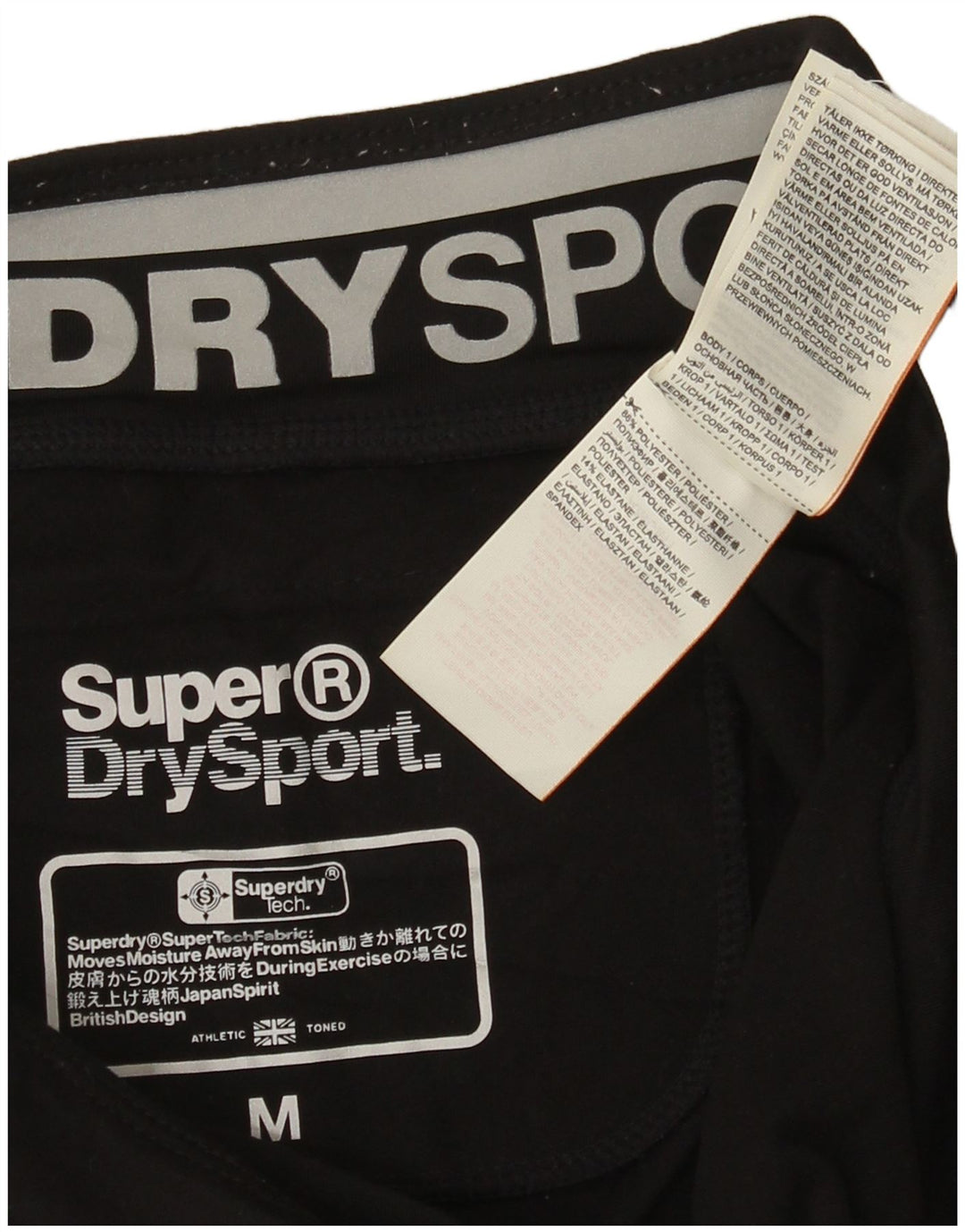 Женские леггинсы-капри с рисунком Superdry UK 12, средний черный полиэстер