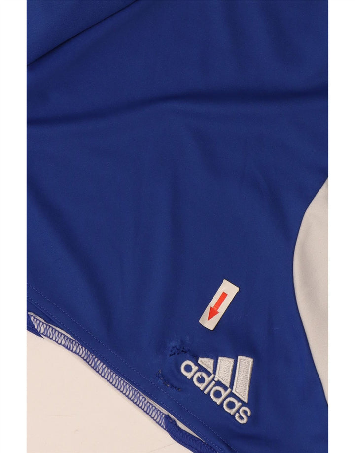 Мужские спортивные шорты Adidas Climalite, средний синий, полиэстер с цветными блоками