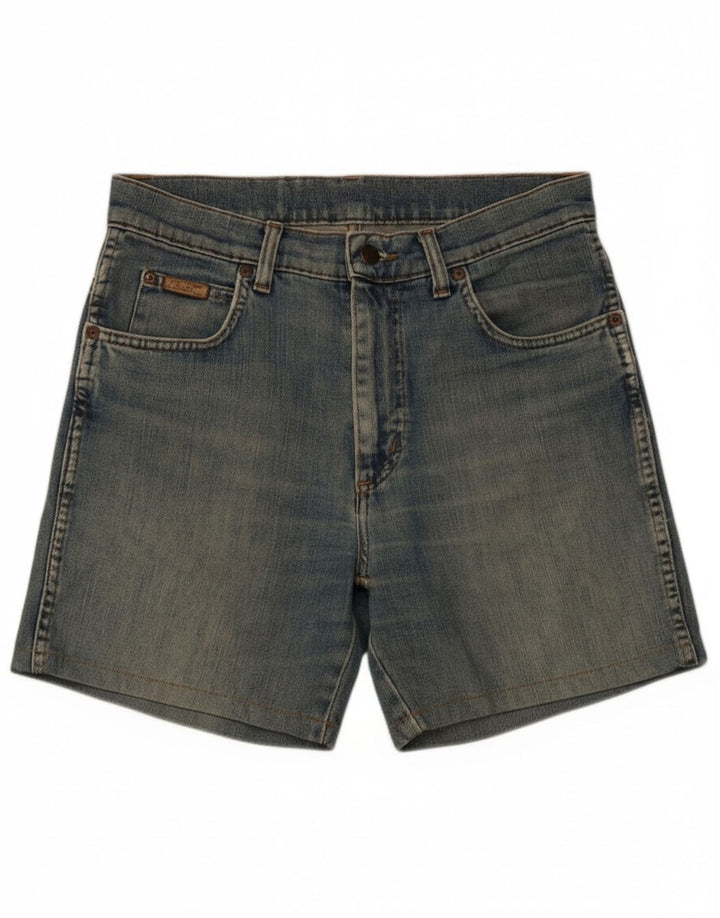 Женские джинсовые шорты Wrangler W31, хлопковые, среднего синего цвета