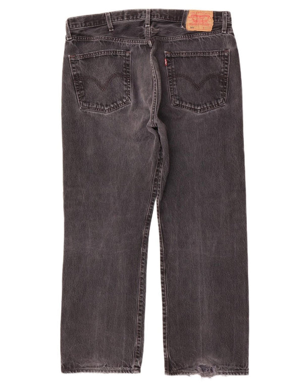 Levi's Mens 501 Straight Jeans W40 L30 Grey Cotton