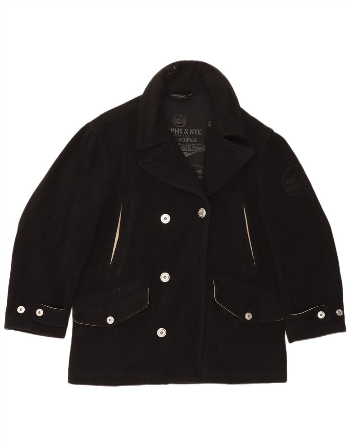 Женское полупальто оверсайз Murphy & Nye UK 14, средний черный, шерсть