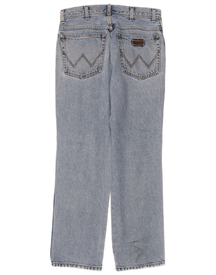 Мужские прямые джинсы Wrangler стандартного кроя W32 L30, синие, хлопок