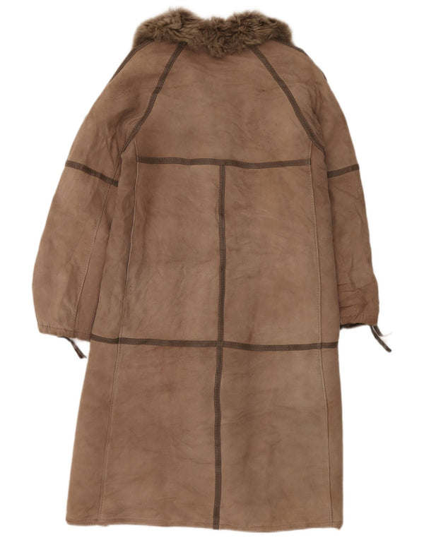 ВИНТАЖНАЯ женская дубленка UK 14 Средний Бежевый