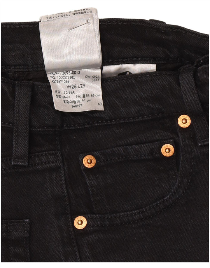 Женские прямые джинсы Levi's Ribcage W26 L29, серый хлопок