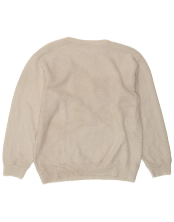 Женский джемпер с круглым вырезом CHARLES VOGELE UK 18 XL, белый с цветочным принтом