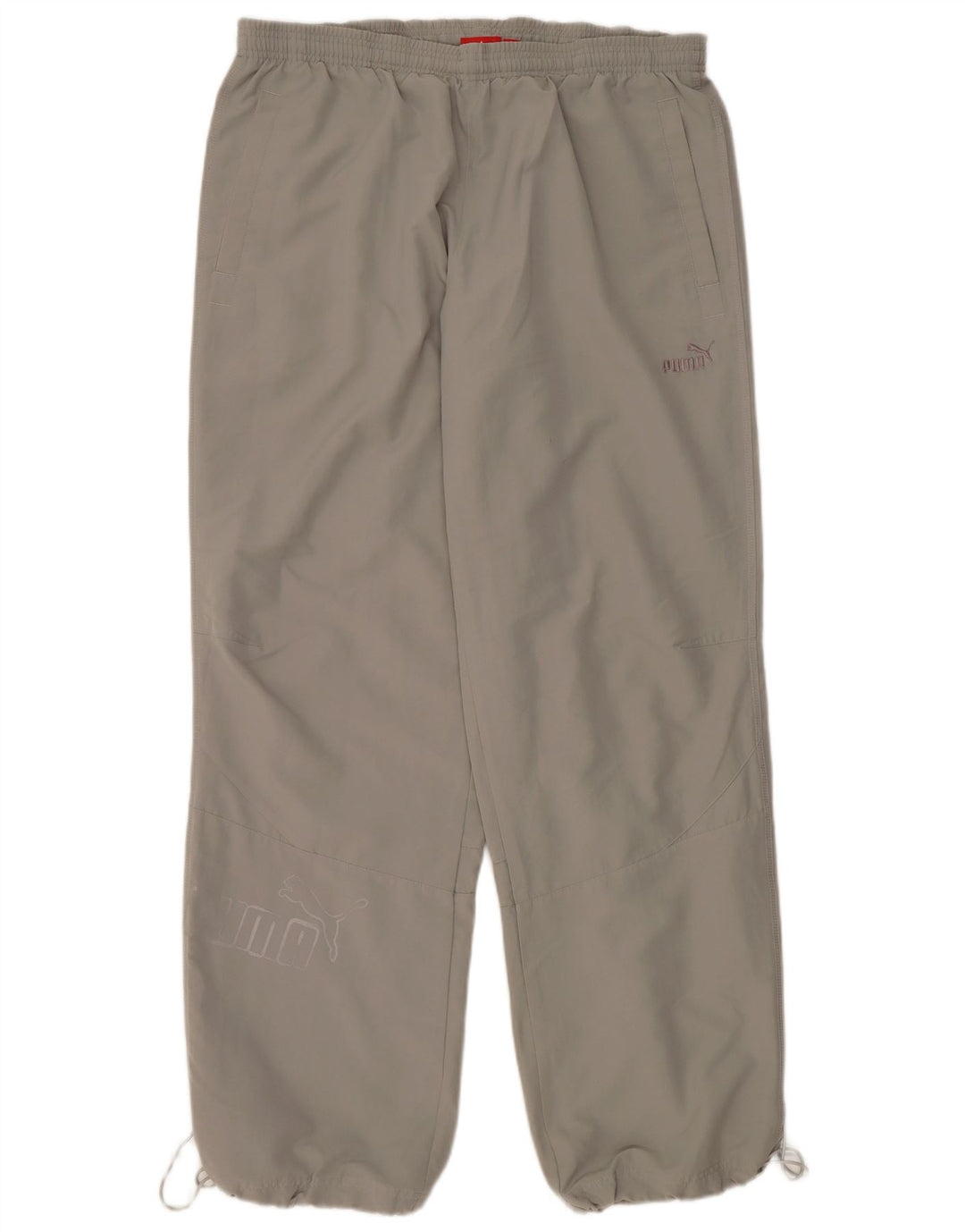 PUMA Mens Graphic Tracksuit Trousers Joggers Large Grey Polyester