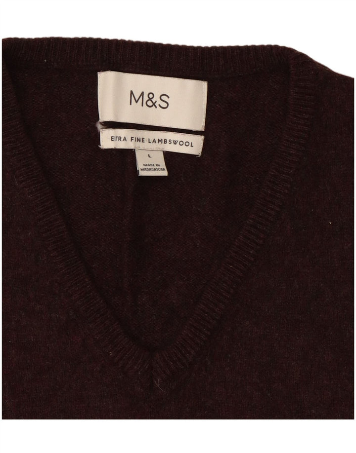 Мужская майка Marks & Spencer, большая коричневая шерстяная майка в крапинку