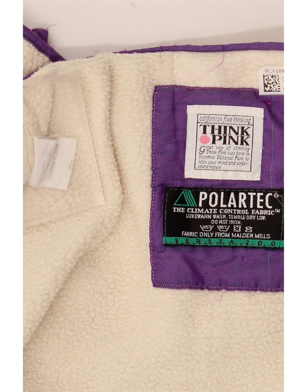 Женский свободный флисовый джемпер с воротником на молнии Think Pink, Великобритания 14, средний, белый цвет