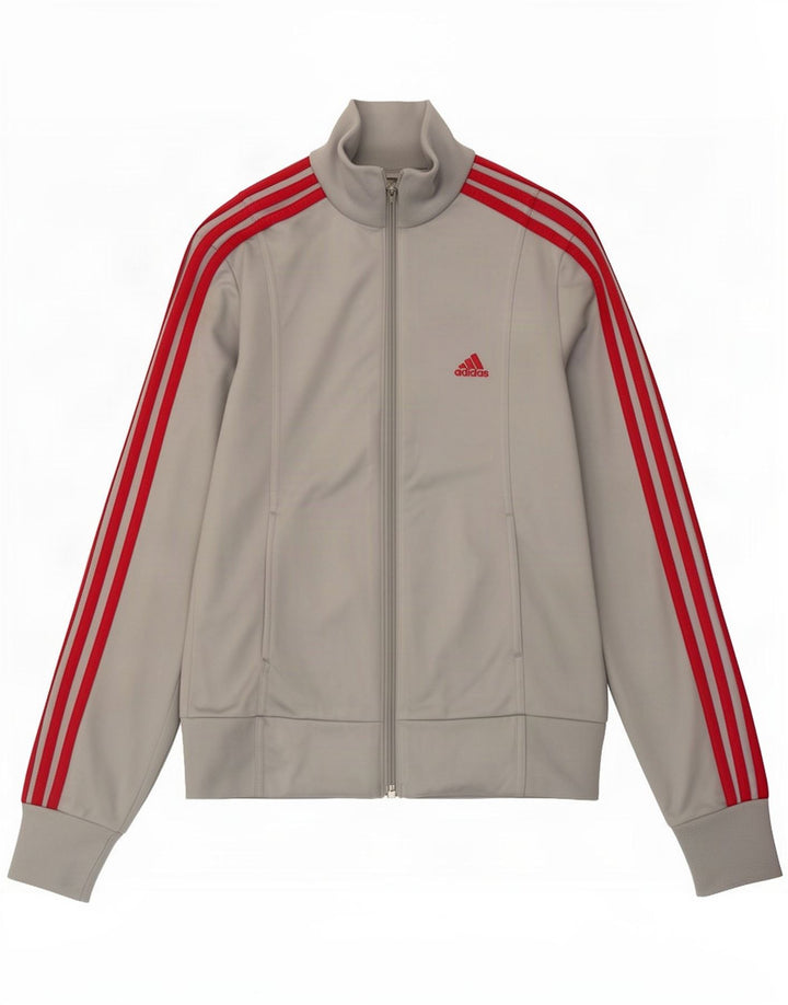 Женский спортивный костюм Adidas Top Jacket UK 10, маленький серый полиэстер