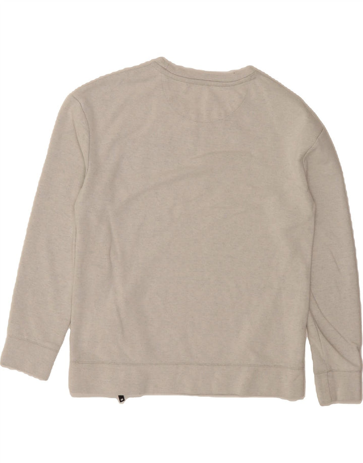 DKNY Womens Oversized Graphic Sweatshirt Jumper UK 2 2XS Grey Flecked Vintage Dkny and Second-Hand Dkny from Messina Hembry 
