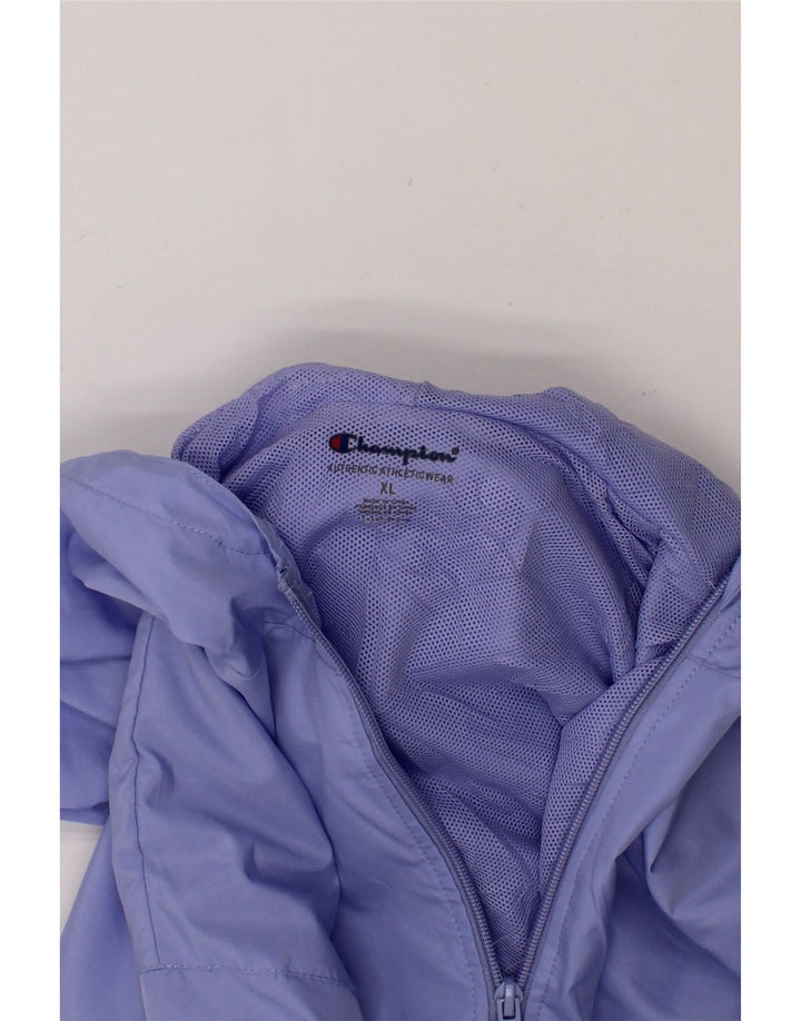 CHAMPION Girls Hooded Pullover Rain Jacket 13-14 Years XL  Purple Vintage Champion and Second-Hand Champion from Messina Hembry 