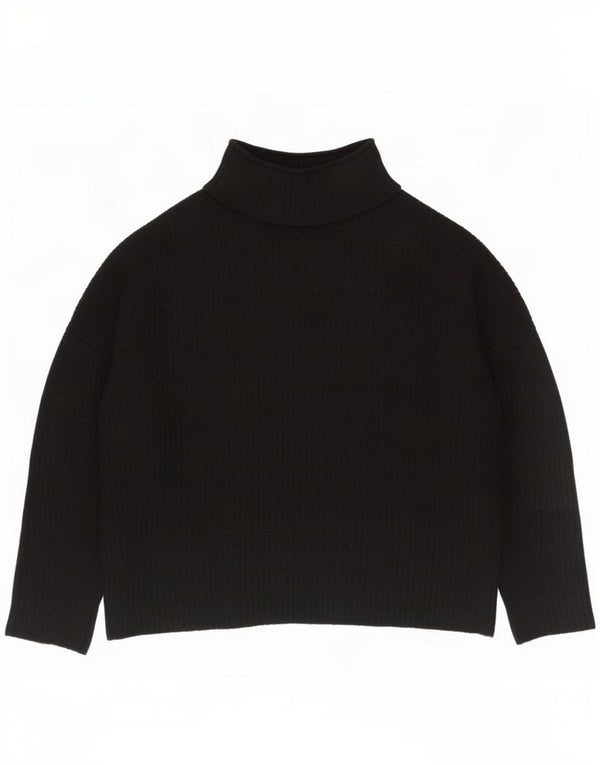 Женский джемпер с высоким воротником Massimo Dutti UK 14, средний черный