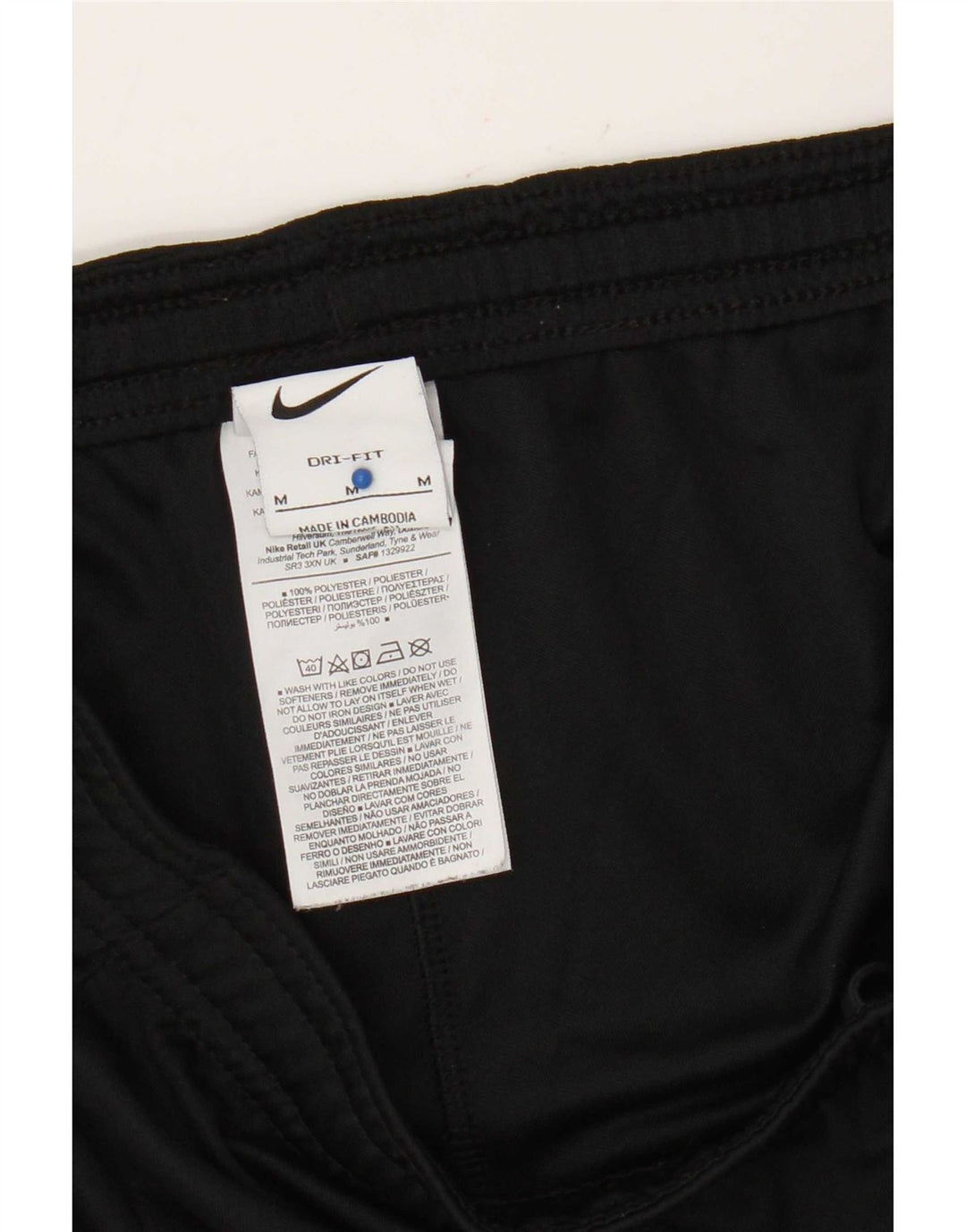 Мужские спортивные шорты Nike Dri Fit, средний черный полиэстер